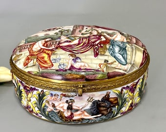 Joyero grande antiguo de Capodimonte