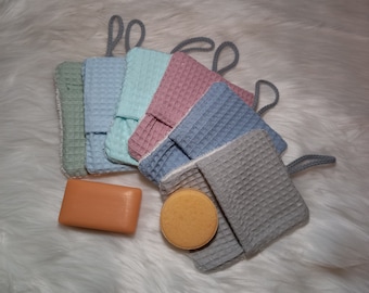 Seifensäckchen Waschlappen Waffelpiqué Frotté nachhaltig Zero Waste