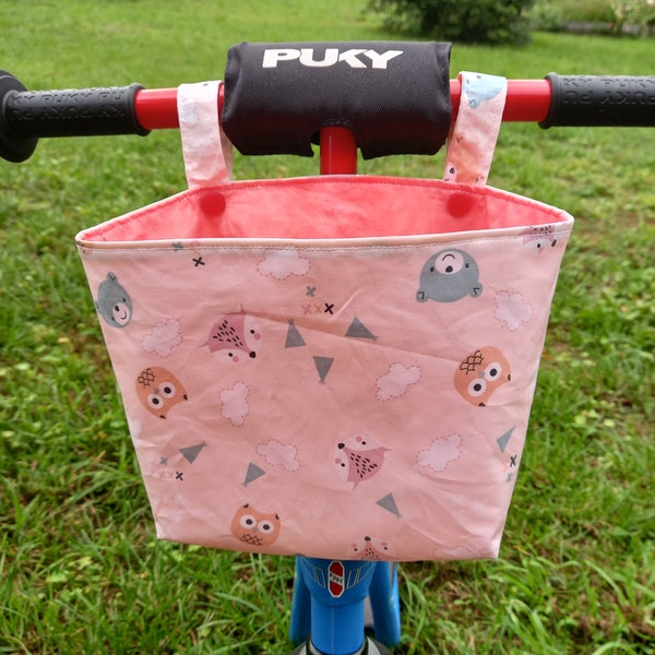 Lenkertasche Laufradtasche Puky Roller Dreirad Puppenwagen rosa Eule Fuchs Utensilo