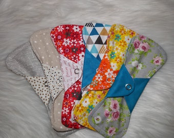 Washable panty liners, upcycled from leftover materials, individually or as a set, 100% cotton