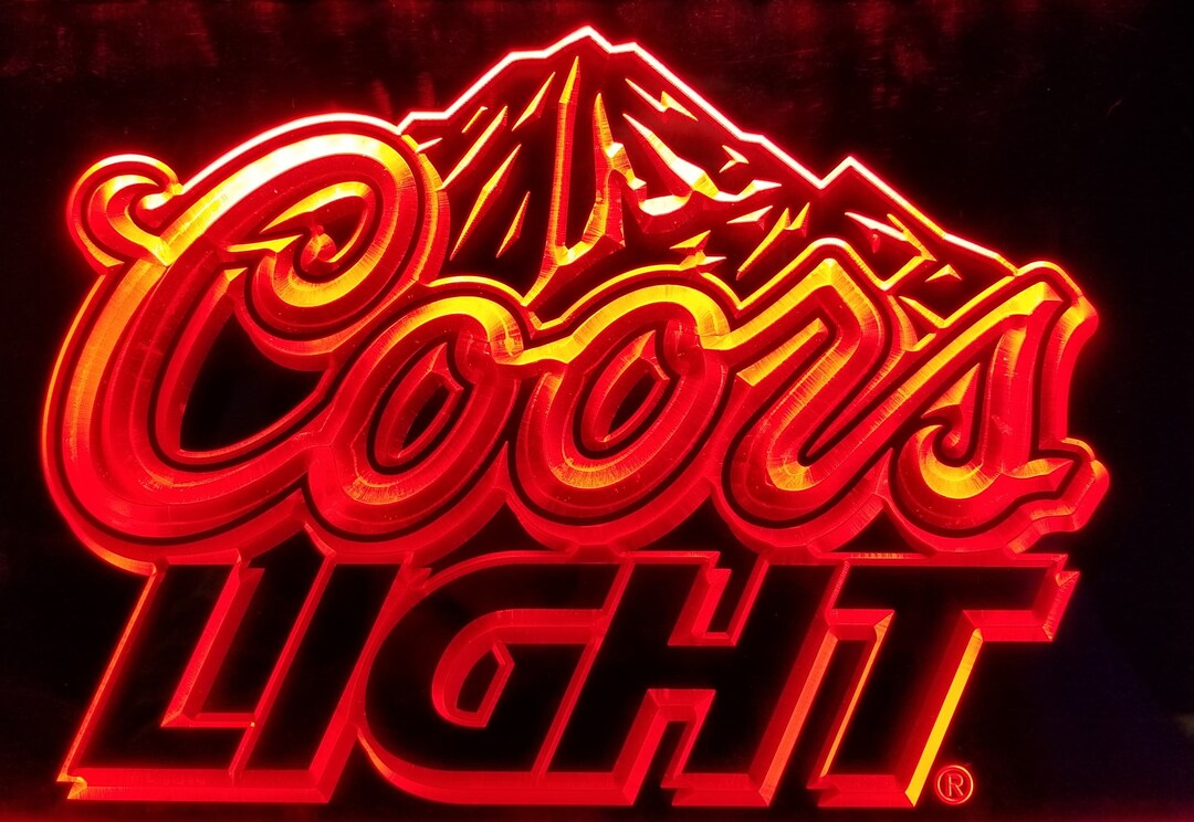 COORS LIGHT LED Sign Custom 20cmx30cm Etsy