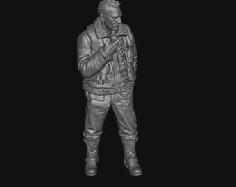 SW1154 WW2 RAF Pilot Smoking B