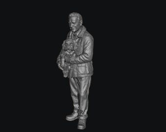SW1154 WW2 RAF Sergeant Aircrew Holding Dog B