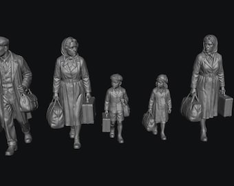 SW8338 WW2 Refugee Family