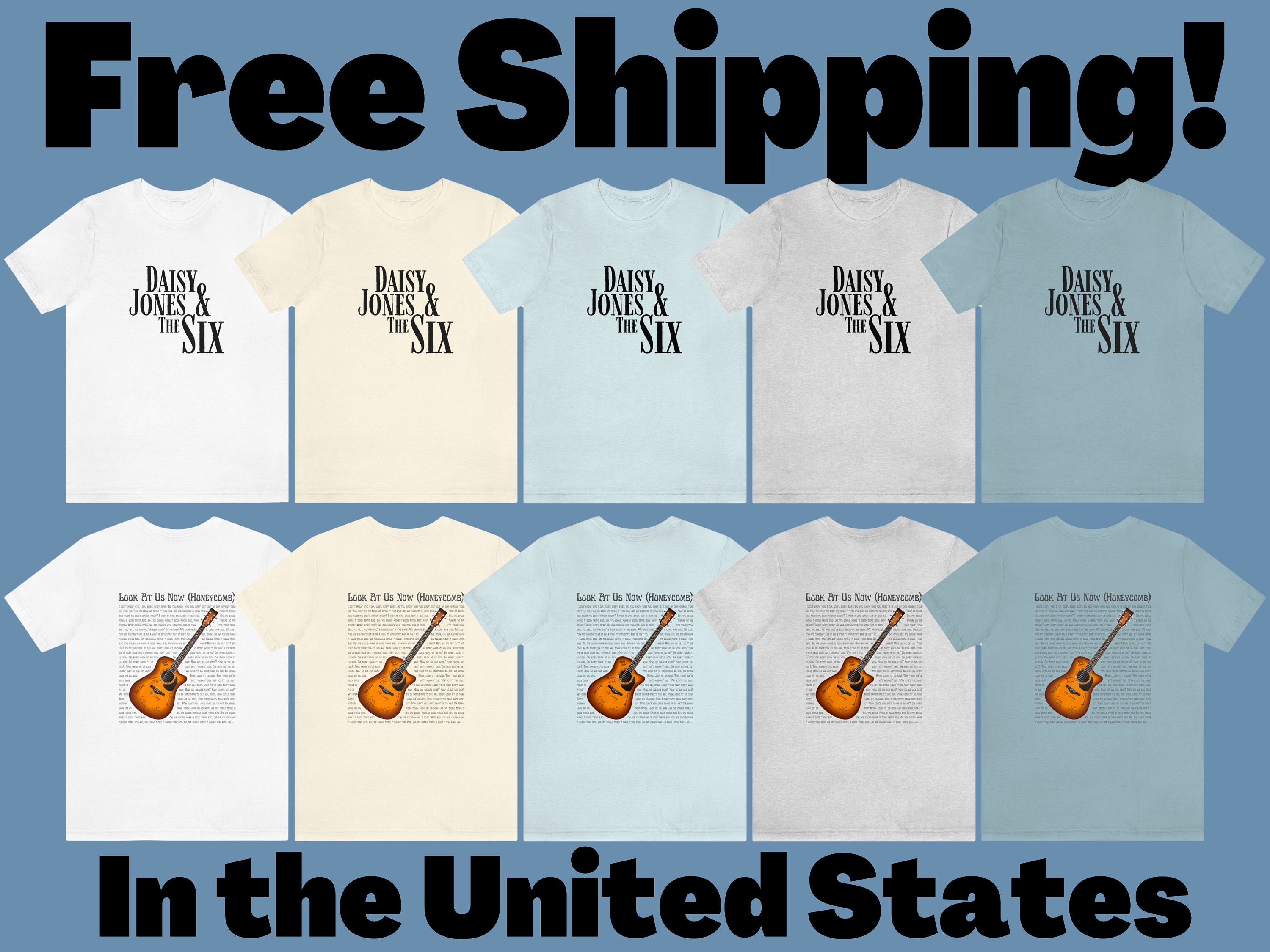 Daisy Jones & the Six Inspired Vintage Autographed Guitar Look at Us