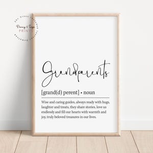 Grandparents Definition Wall Art, Grandma Grandpa Quote Decor, Delightful Grandparents Gift, Quote For Grandparents DIGITAL DOWNLOAD
