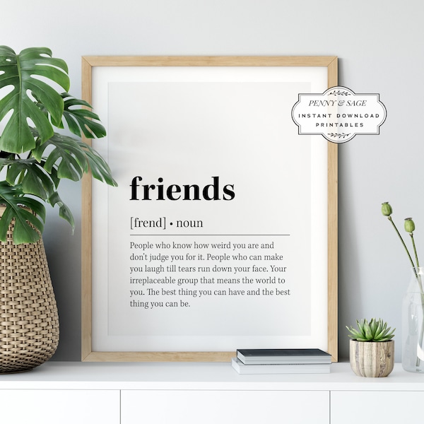Friend Word Wall Art Etsy