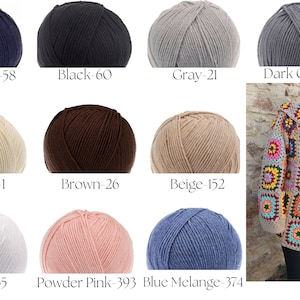 Granny Square Hooded Jacket, Crochet Afghan Coat, Colorful Pathcwork Cardigan, Christmas Gift For Women, Boho Sweater image 9
