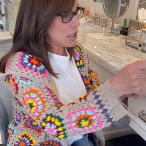 I knitted this cardigan for Melissa Rivers and she loves it.