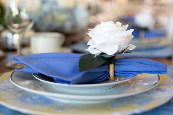 Colombian White Rose Napkin Ring Etsy