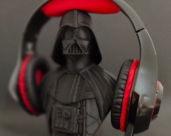 Darth Vader Headset Stand / Headset Bust, Gaming, Decoration, Office, Home, Desk / Paintable Sith Anakin Figure