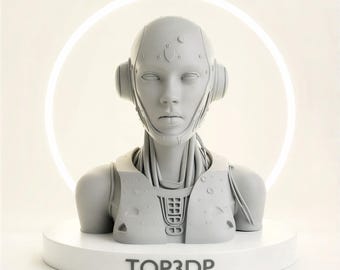 Robot Android woman female humanoid cyborg mark 2 cute android STL FILE digital download not physical object