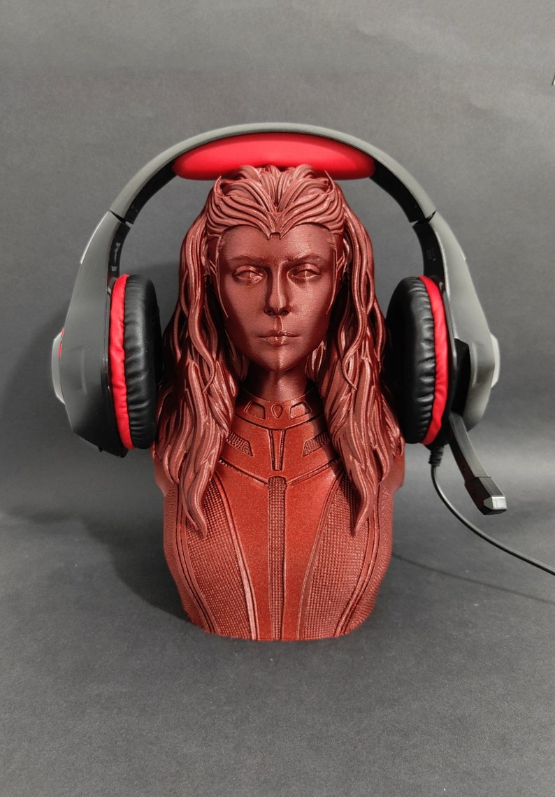 Headphones Holder Bust Scarlet Witch Scarlet Witch Printed 3d Etsy