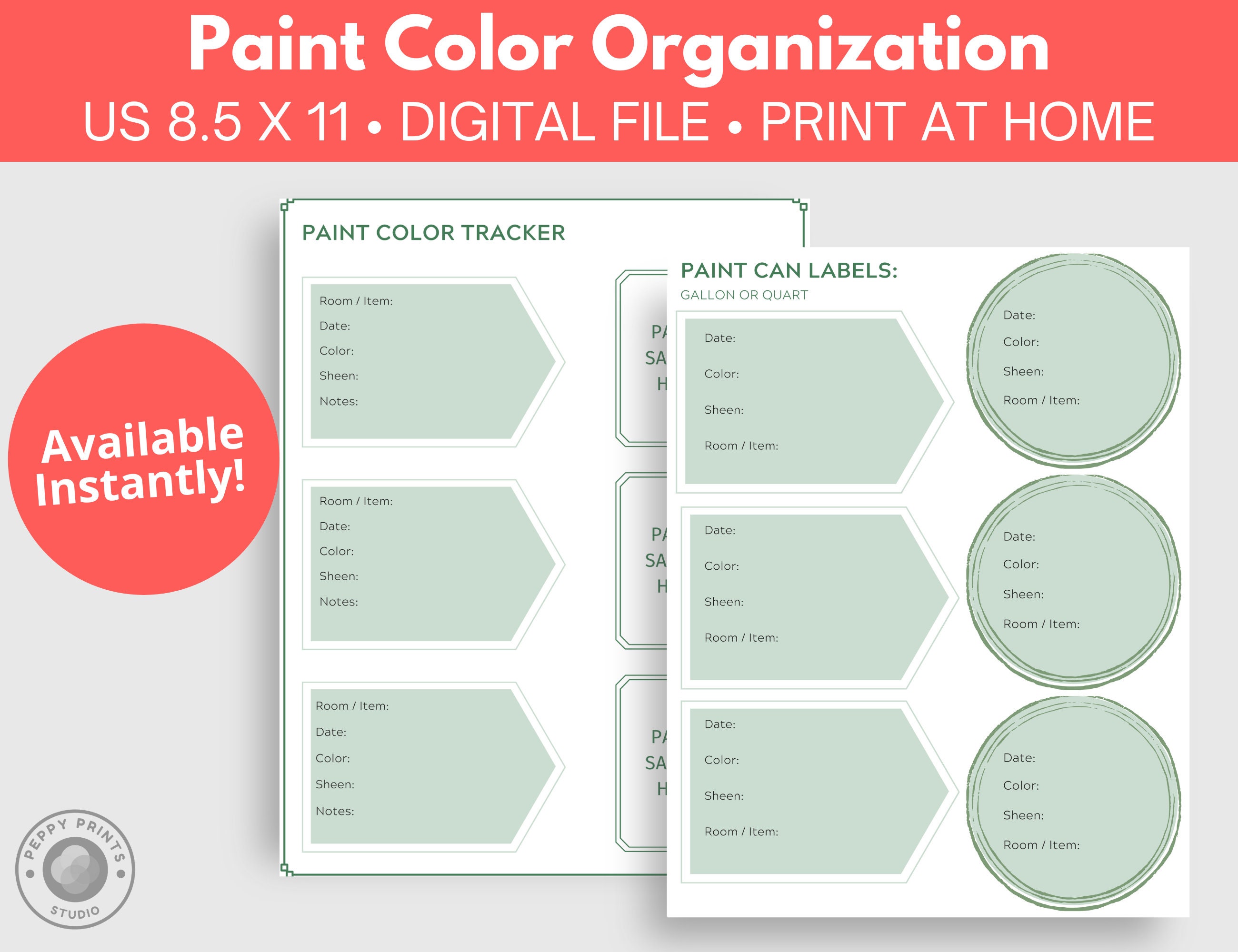 Printable Labels For Paint Cans The Minute Organizing