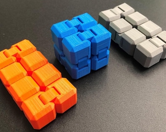 Fidget Cube, Infinity Cube, Stress Reliever, 3D Printed, Desk Toy, Stocking Filler, Sensory Toy