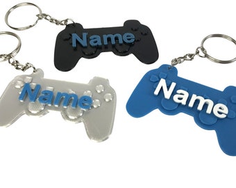 Game Controller - Keychain/Keyring - Video Gamer - 3D Printed - Personalised - Personalized - Party Bag Fillers - Name Tags - Under 5 Pound