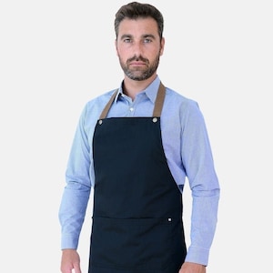 Latz-Schürze für die Küche, Garten und beim Grillen Küchenschürzen Schürze mit Taschen Handgefertigte Schürzen Latzschürze Schürzen zum Kochen Bild 1