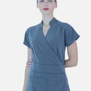 Elegant Tunic in different Colors Tunics for women tunics for Salon Spa Beauty Cosmetics Uniforms Beauty Clothing Sustainable Gray