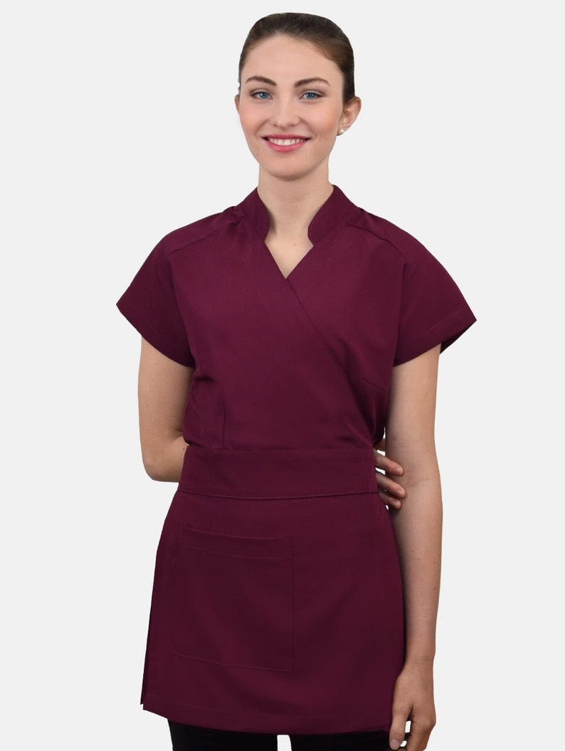 Elegant Tunic in different Colors Tunics for women tunics for Salon Spa Beauty Cosmetics Uniforms Beauty Clothing Sustainable Bordeaux