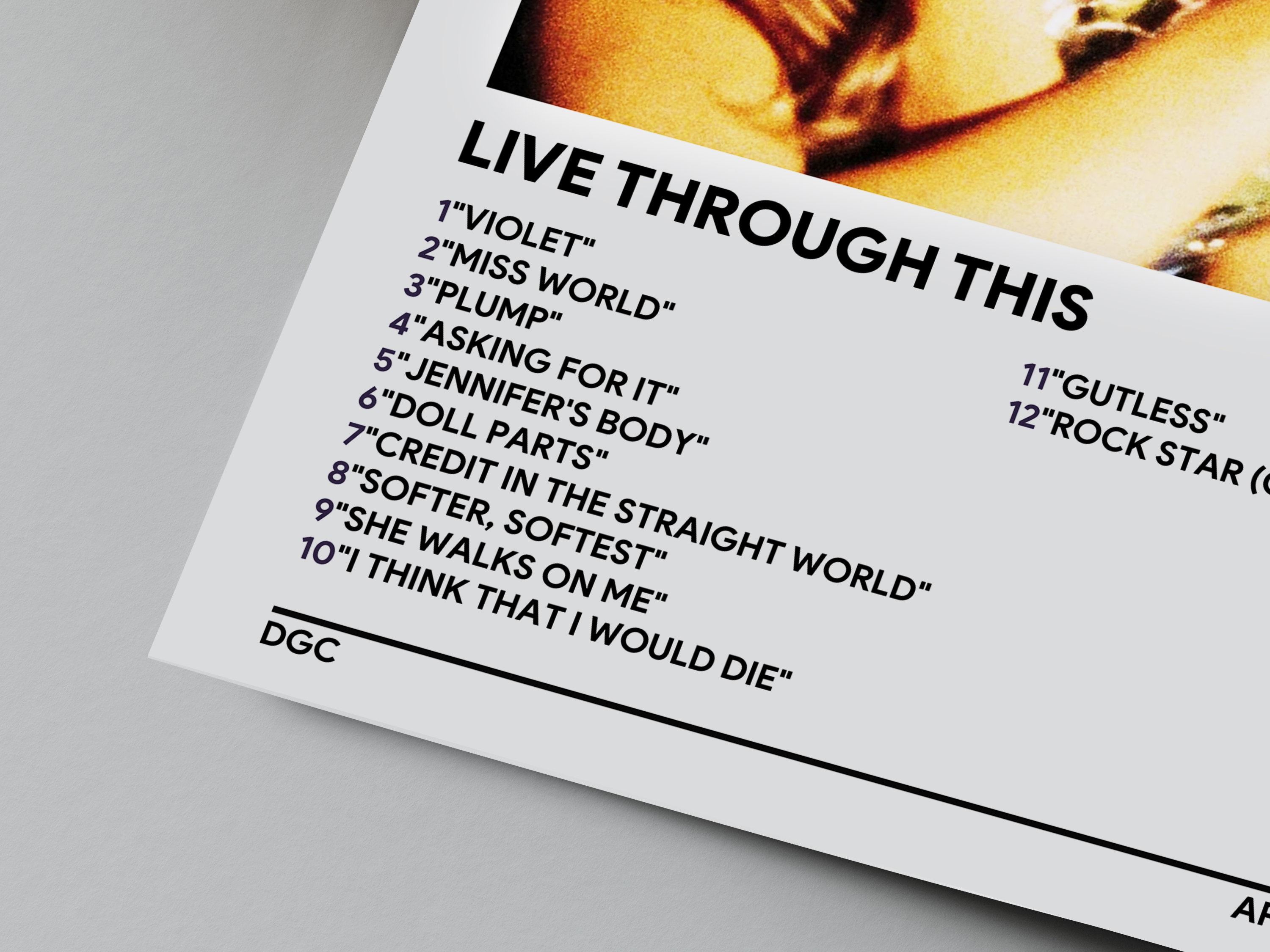 Hole Live Through This Album Cover Poster, Hole Album Poster Designed & Sold By Beth Brown