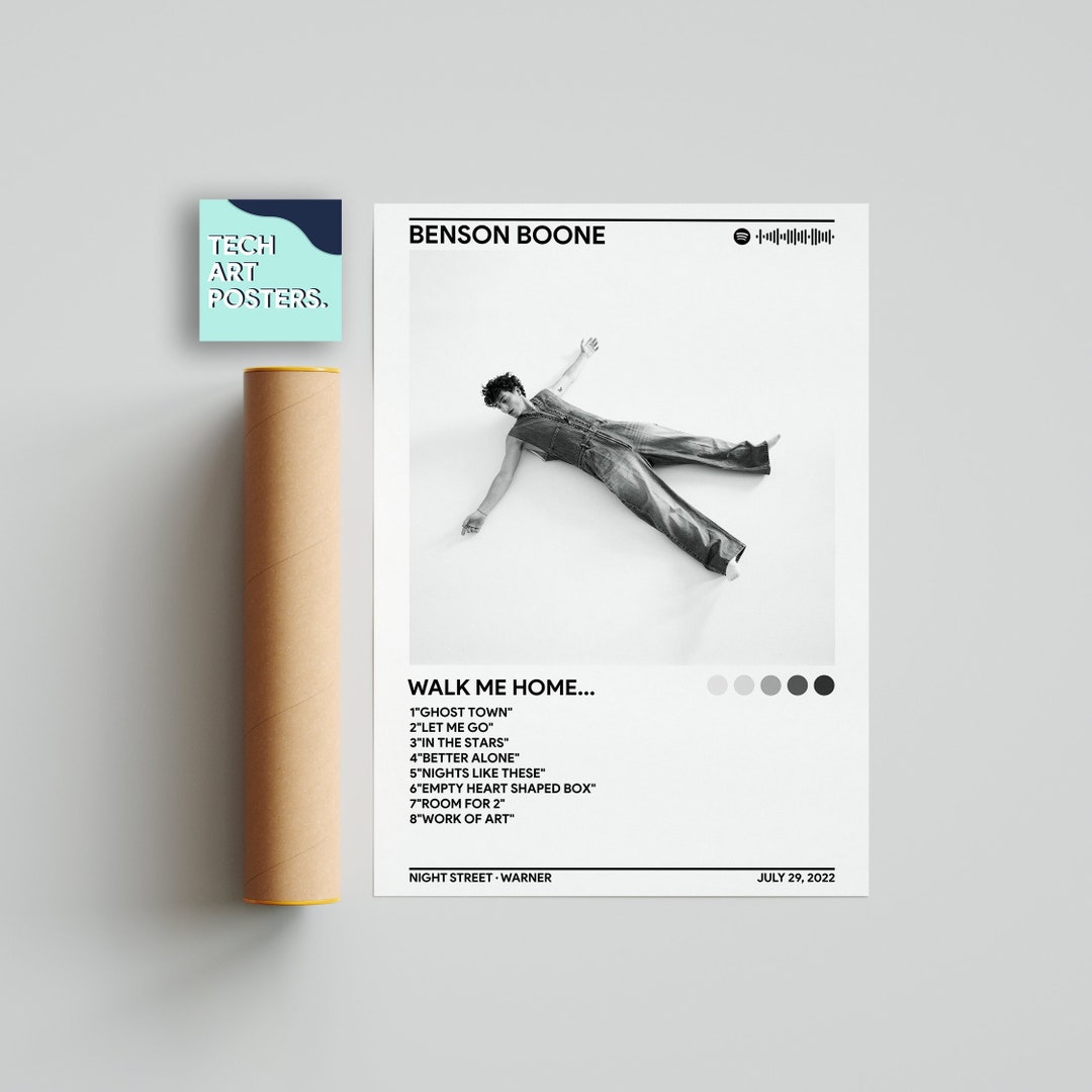Benson Boone Walk Me Home... Album Cover Poster Benson Etsy