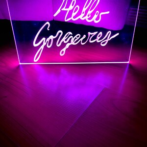 Hello Gorgeous LED Neon Sign Size 8x12