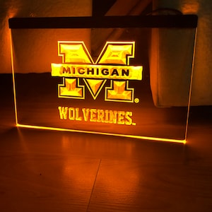 Michigan Wolverines LED Neon Sign Size 8x12