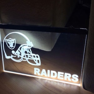 Raiders Helmet  LED Neon Sign Size 8x12