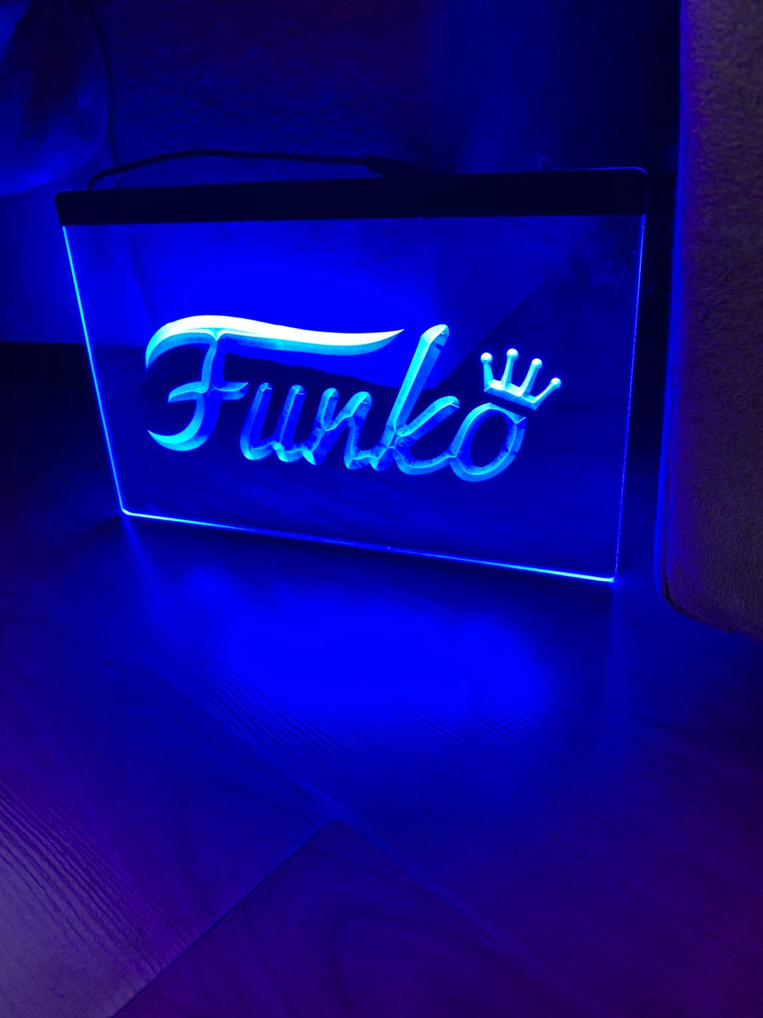 Funko LED Neon Blue Light Sign Size 12x16 - Etsy