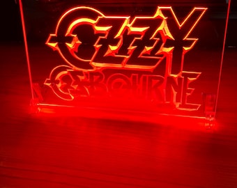 Letrero de neón LED de Ozzy Osbourne, tamaño 8x12