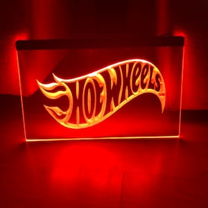 Hot Wheels LED Neon Sign Size 8x12