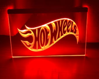 Hot Wheels LED Neon Sign Size 8x12