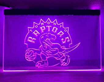 Toronto Raptors LED Neon Purple Light Sign Size 8x12