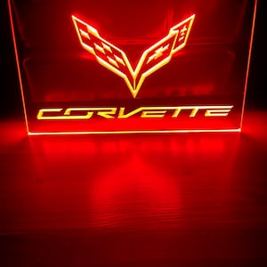 Corvette LED Neon Sign Size 8x12