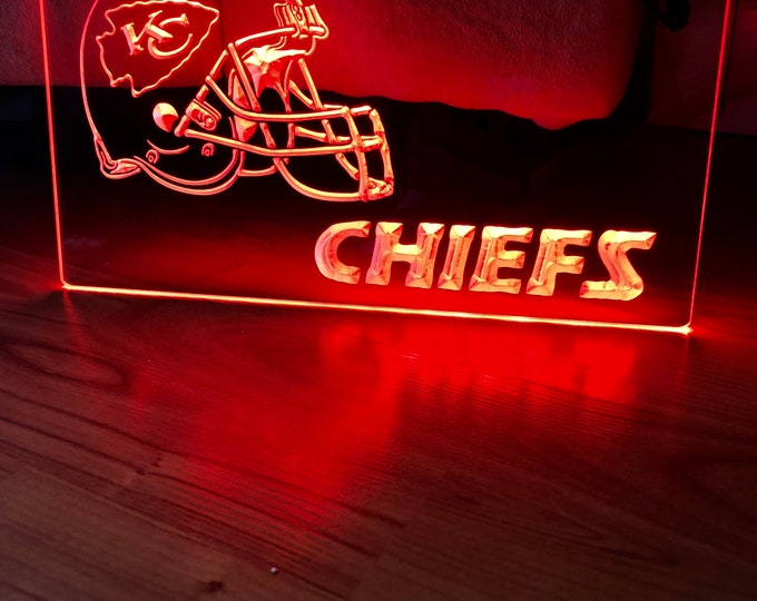 Kansas City Chiefs LED Neon Sign Size 8x12 Etsy