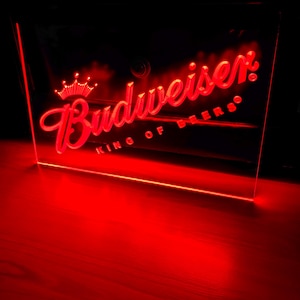 Budweiser Neon Beer Sign - Etsy