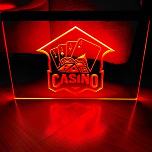 Sinal de néon LED de cassino tamanho 8x12