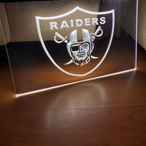 Raiders Shield LED Neon Sign Size 8x12