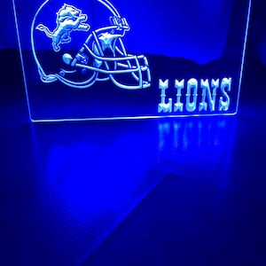 Detroit Lions LED Neon Sign Size 8x12