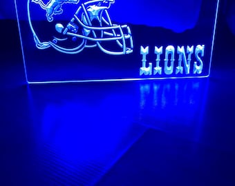 Detroit Lions LED Neon Sign Size 8x12