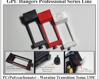 Professional PC Polycarbonate GPU Hanger Hangers Mining Rig Farm Wire Shelf Shelves Rack Holder Pro Series Heat Deflection 1 Year Warranty