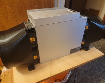 8" Universal ASIC OC  Overclocking Cooling Shroud Bitmain IceRiver Antminer KS Innosilicon Kit Silence Inline or Stock Fan Or Both Mountable