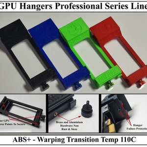 Professional ABS+ GPU Hanger Hangers Mining Rig Farm Wire Shelf Shelves Rack Clip Holder Pro Series High Heat Deflection 1 Year Warranty