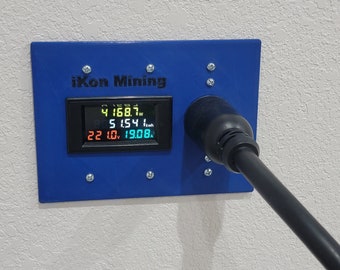 Crypto New Old Construction 3 Gang DROK Mining Power Meter Wall Face Plate L6-20R L6-30R NEC CODE