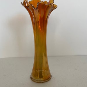 Antique Carnival Glass Vase (129)