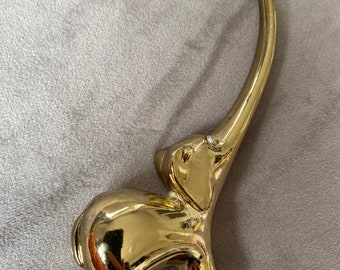 Gold Tone Elephant Ring Holder (M)