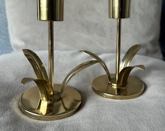 A pair of Gunnar Andre brass candlesticks (01)