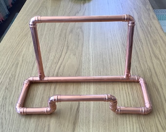 Copper Pipe Recipe Book Holder