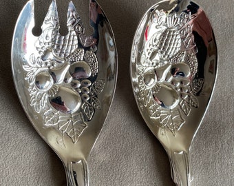 Silver Plated Salad Servers (P)