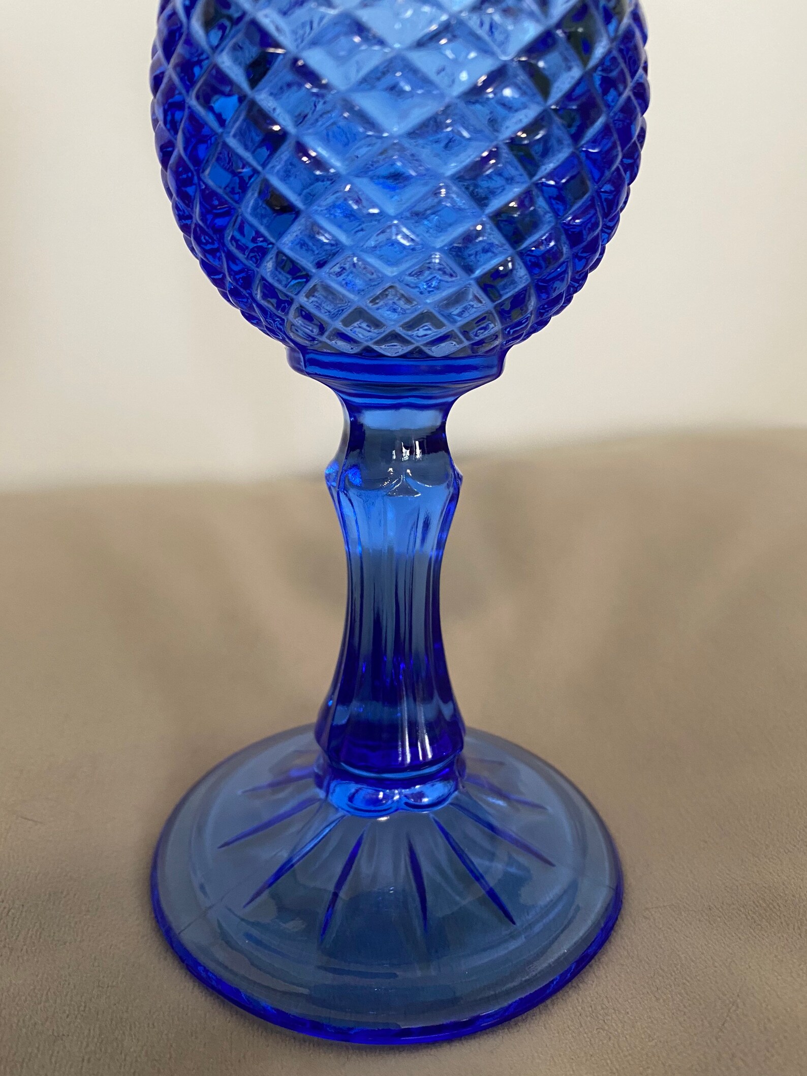 Fostoria Blue Glass Goblet. 191 Etsy